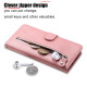 For Samsung Galaxy S24+ Fashion Calf Texture Zipper Leather Phone Case(Rose Gold)