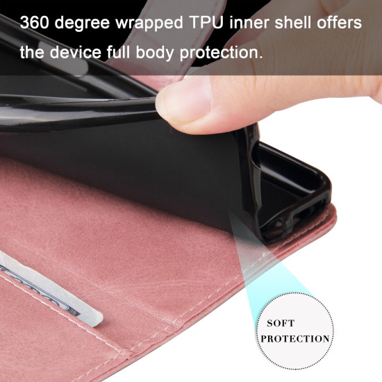 For Samsung Galaxy S24+ Fashion Calf Texture Zipper Leather Phone Case(Rose Gold)