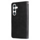 For Samsung Galaxy S24+ Fashion Calf Texture Zipper Leather Phone Case(Black)