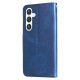 For Samsung Galaxy S24+ Fashion Calf Texture Zipper Leather Phone Case(Blue)