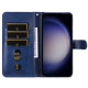 For Samsung Galaxy S24+ Fashion Calf Texture Zipper Leather Phone Case(Blue)