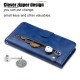 For Samsung Galaxy S24+ Fashion Calf Texture Zipper Leather Phone Case(Blue)