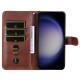 For Samsung Galaxy S24+ Fashion Calf Texture Zipper Leather Phone Case(Brown)