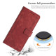 For Samsung Galaxy S24+ Skin Feel Stripe Pattern Leather Phone Case with Long Lanyard(Red)