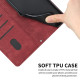 For Samsung Galaxy S24+ Skin Feel Stripe Pattern Leather Phone Case with Long Lanyard(Red)