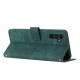 For Samsung Galaxy S24+ Skin Feel Stripe Pattern Leather Phone Case with Long Lanyard(Green)