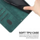 For Samsung Galaxy S24+ Skin Feel Stripe Pattern Leather Phone Case with Long Lanyard(Green)