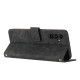 For Samsung Galaxy S24+ Skin Feel Stripe Pattern Leather Phone Case with Long Lanyard(Black)