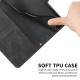 For Samsung Galaxy S24+ Skin Feel Stripe Pattern Leather Phone Case with Long Lanyard(Black)