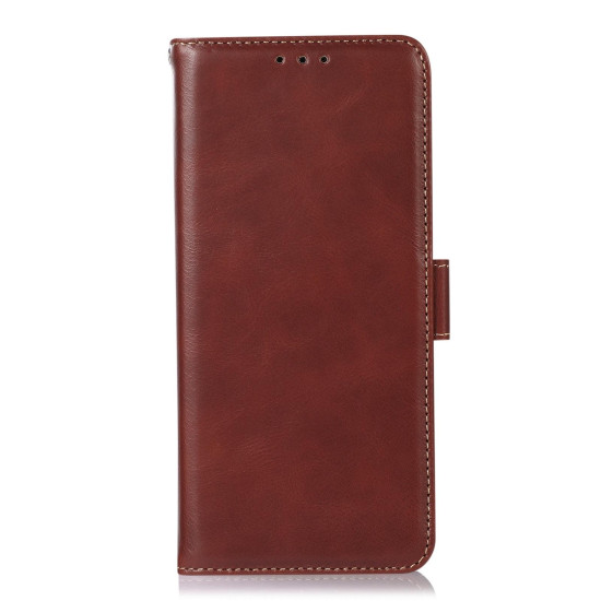 For Samsung Galaxy S24+ Crazy Horse Top Layer Cowhide Leather Phone Case(Brown)