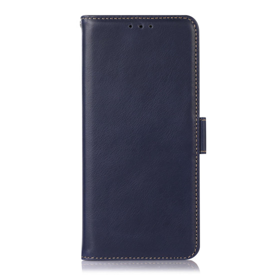 For Samsung Galaxy S24+ Crazy Horse Top Layer Cowhide Leather Phone Case(Blue)