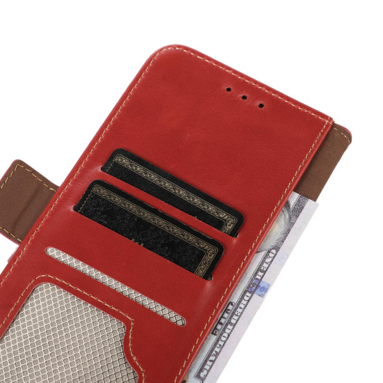 For Samsung Galaxy S24+ Crazy Horse Top Layer Cowhide Leather Phone Case(Red)