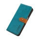 For Samsung Galaxy S24+ 5G KHAZNEH Dual-color Cowhide Texture Flip Leather Phone Case(Blue)