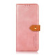 For Samsung Galaxy S24+ 5G KHAZNEH Dual-color Cowhide Texture Flip Leather Phone Case(Rose Gold)