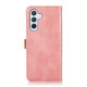 For Samsung Galaxy S24+ 5G KHAZNEH Dual-color Cowhide Texture Flip Leather Phone Case(Rose Gold)