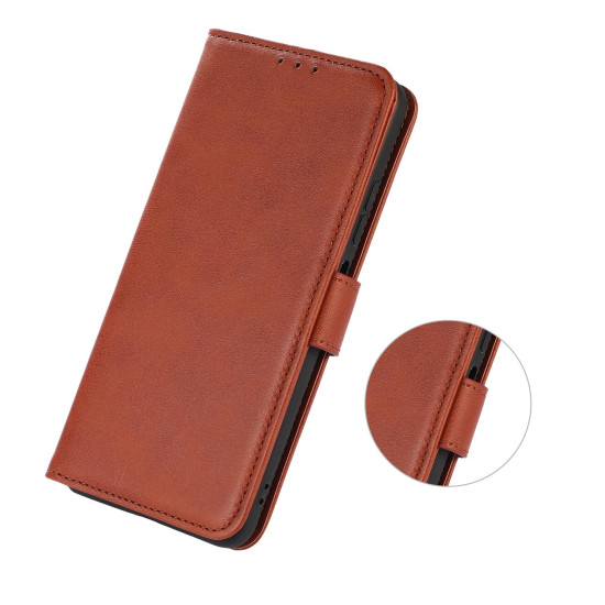 For Samsung Galaxy S24+ 5G Cow Texture Leather Phone Case(Brown)