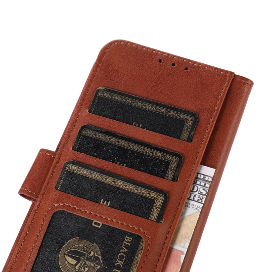 For Samsung Galaxy S24+ 5G Cow Texture Leather Phone Case(Brown)