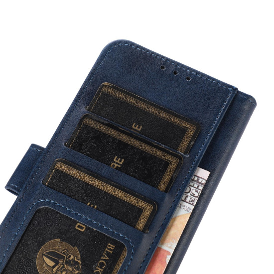 For Samsung Galaxy S24+ 5G Cow Texture Leather Phone Case(Blue)