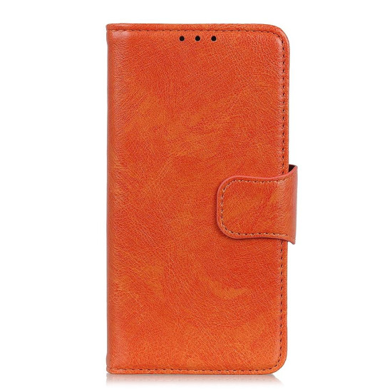 For Samsung Galaxy S24+ 5G Nappa Texture Leather Phone Case(Orange)