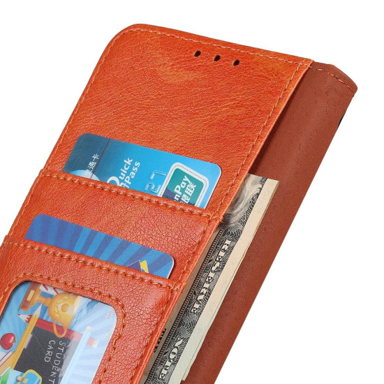 For Samsung Galaxy S24+ 5G Nappa Texture Leather Phone Case(Orange)