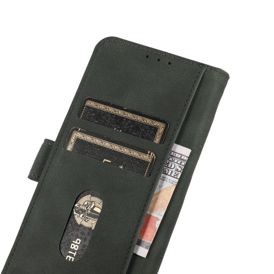 For Samsung Galaxy S24+ 5G KHAZNEH Matte Texture Leather Phone Case(Green)