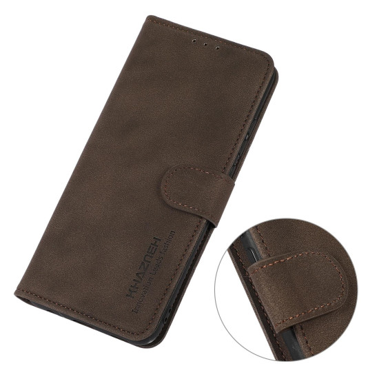 For Samsung Galaxy S24+ 5G KHAZNEH Matte Texture Leather Phone Case(Brown)
