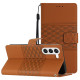 For Samsung Galaxy S24+ 5G Diamond Embossed Skin Feel Leather Phone Case(Brown)