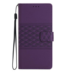 For Samsung Galaxy S24+ 5G Diamond Embossed Skin Feel Leather Phone Case(Purple)