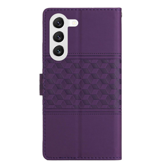 For Samsung Galaxy S24+ 5G Diamond Embossed Skin Feel Leather Phone Case(Purple)