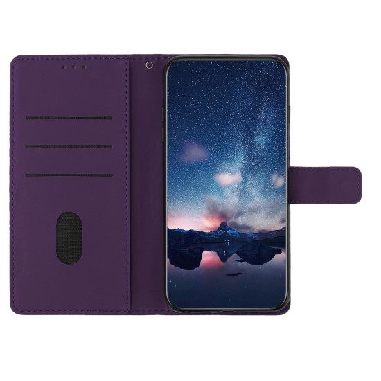 For Samsung Galaxy S24+ 5G Diamond Embossed Skin Feel Leather Phone Case(Purple)