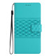 For Samsung Galaxy S24+ 5G Diamond Embossed Skin Feel Leather Phone Case(Blue)