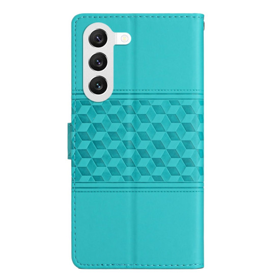 For Samsung Galaxy S24+ 5G Diamond Embossed Skin Feel Leather Phone Case(Blue)