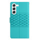 For Samsung Galaxy S24+ 5G Diamond Embossed Skin Feel Leather Phone Case(Blue)