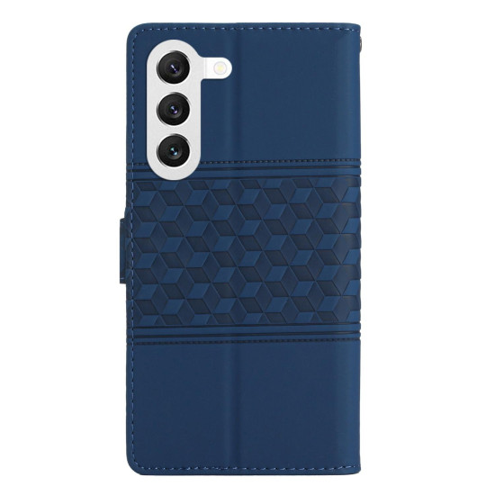 For Samsung Galaxy S24+ 5G Diamond Embossed Skin Feel Leather Phone Case(Dark Blue)