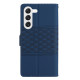For Samsung Galaxy S24+ 5G Diamond Embossed Skin Feel Leather Phone Case(Dark Blue)