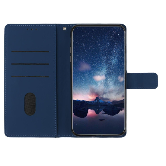 For Samsung Galaxy S24+ 5G Diamond Embossed Skin Feel Leather Phone Case(Dark Blue)