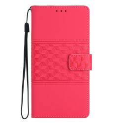 For Samsung Galaxy S24+ 5G Diamond Embossed Skin Feel Leather Phone Case(Red)