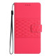 For Samsung Galaxy S24+ 5G Diamond Embossed Skin Feel Leather Phone Case(Red)