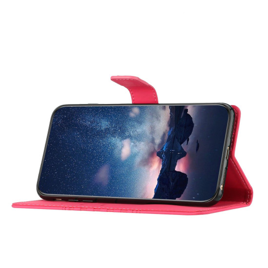 For Samsung Galaxy S24+ 5G Diamond Embossed Skin Feel Leather Phone Case(Red)