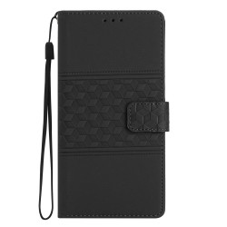 For Samsung Galaxy S24+ 5G Diamond Embossed Skin Feel Leather Phone Case(Black)