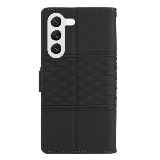 For Samsung Galaxy S24+ 5G Diamond Embossed Skin Feel Leather Phone Case(Black)