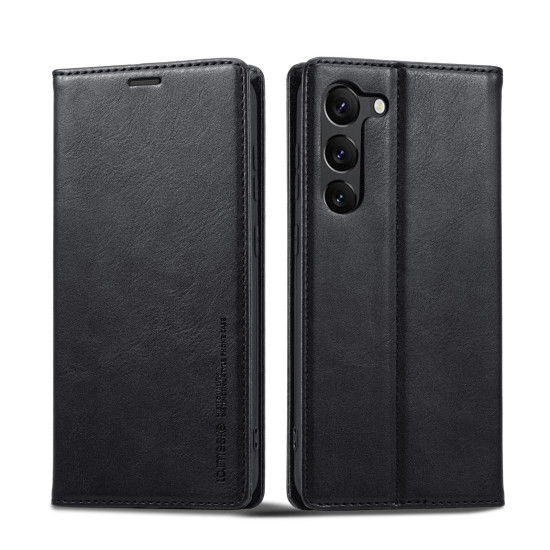 For Samsung Galaxy S24+ LC.IMEEKE RFID Anti-theft Leather Phone Case(Black)