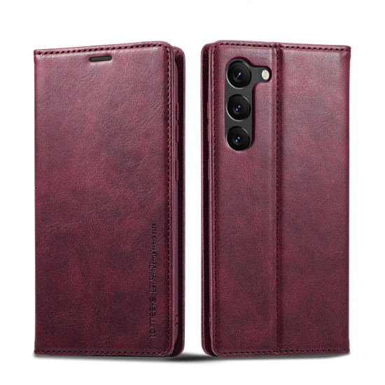 For Samsung Galaxy S24+ LC.IMEEKE RFID Anti-theft Leather Phone Case(Red)