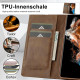For Samsung Galaxy S24+ LC.IMEEKE RFID Anti-theft Leather Phone Case(Brown)