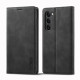 For Samsung Galaxy S24+ 5G LC.IMEEKE Strong Magnetism Microfiber Leather Phone Case(Black)