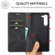 For Samsung Galaxy S24+ 5G LC.IMEEKE Strong Magnetism Microfiber Leather Phone Case(Black)