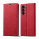 For Samsung Galaxy S24+ 5G LC.IMEEKE Strong Magnetism Microfiber Leather Phone Case(Red)