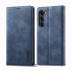 For Samsung Galaxy S24+ 5G LC.IMEEKE Strong Magnetism Microfiber Leather Phone Case(Blue)