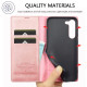 For Samsung Galaxy S24+ 5G LC.IMEEKE Strong Magnetism Microfiber Leather Phone Case(Rose Gold)