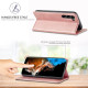 For Samsung Galaxy S24+ 5G LC.IMEEKE Strong Magnetism Microfiber Leather Phone Case(Rose Gold)